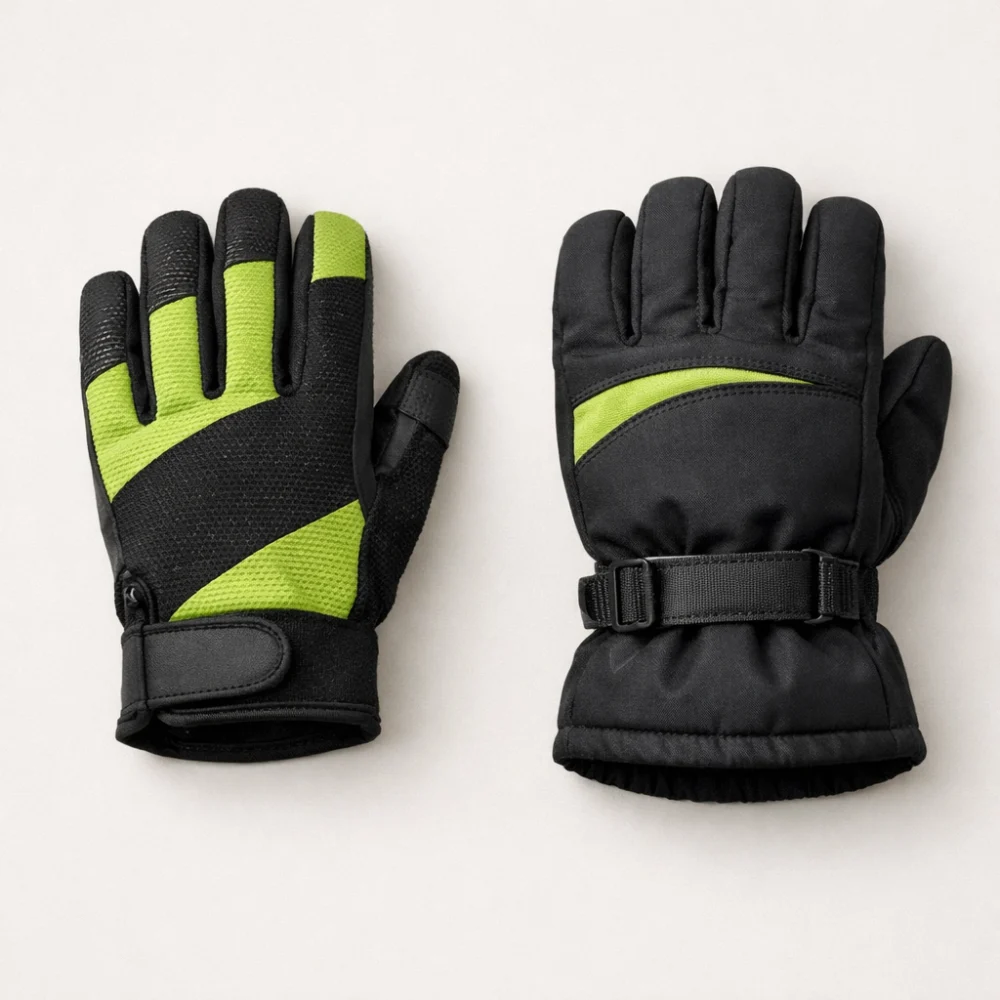 Two styles of children's riding gloves shown side by side